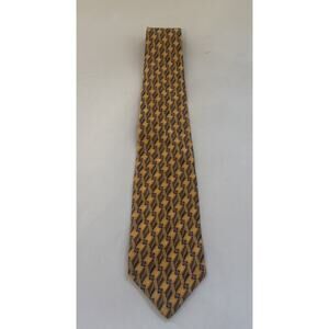 ROBERT TALBOTT Studio Men's 100% Silk Necktie USA Designer Geometric EUC